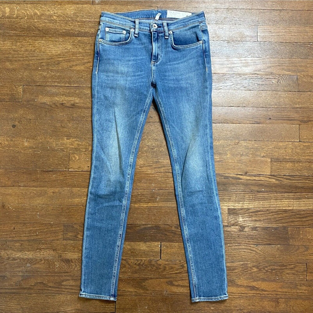 Rag & Bone Mid Rise Skinny Leg Blue Jeans